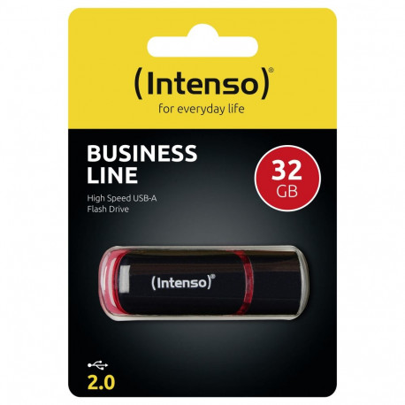 Intenso USB-mälupulk Business Line, must-punane 32GB