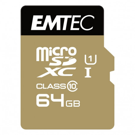 "CARD Emtec m64GB UHS-I U1 EliteGold + Adapter"