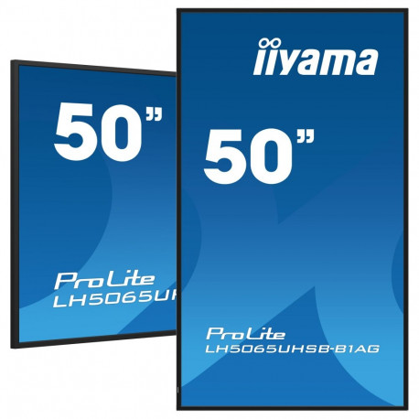 "127cm/50"" (3840x2160) iiyama ProLite LH5065UHSB-B1AG 16:9 4K UHD VA Touch 9,5ms 60Hz 24/7 2xHDMI D