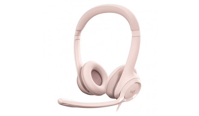 Logitech H390 roosa juhtmega USB-A peakomplekt