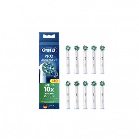 Oral-B hambaharja vahetusotsikud CrossAction 10 tk, valged