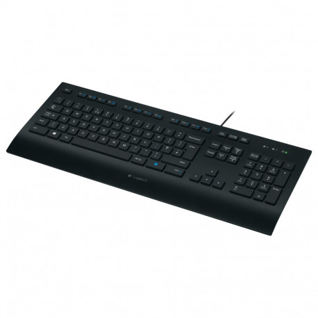 Logitech K280e must USB klaviatuur ärikasutuseks QWERTZ DE