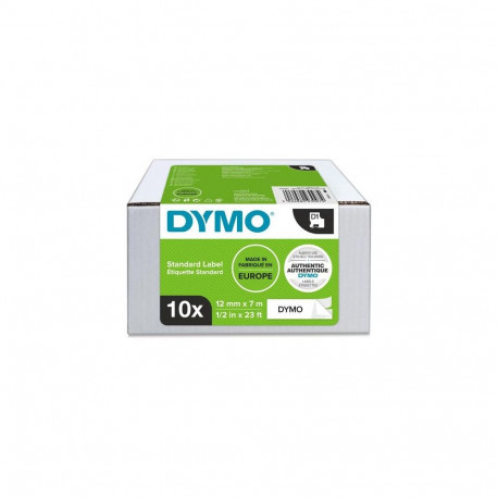 DYMO Authentic D1 Labels | Black Print on White | 12mm x 7m | Self-Adhesive Labels for LabelManager 