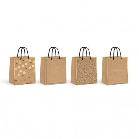 Kinkekott Kraft Gold 150g 18x23x10cm, assortii, Interdruk