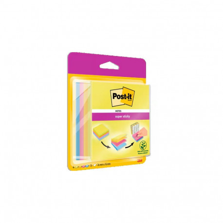 Märkmepaber iseliimuv POST-IT, 76x76mm, märkmekuup 4värvi x 75 lehte