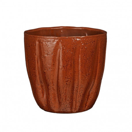CERAMIC POT ALFREDO D26 H25CM RED
