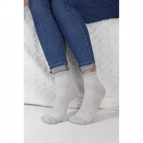 SOKISAHTEL RIANA helehallid puuvillased sokid 444