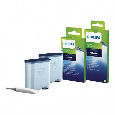 Philips | Coffee maker Maintenance kit: oil, 2xAquaClean, 6xcoffee oil remover tablets, 6xMilk circu