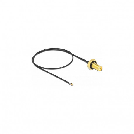 "Antennenkabel SMA Buchse zum Einbau zu I-PEX Inc., MHF® 4L LK Stecker 1.37, 35 cm Gewindelänge 10 m