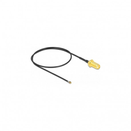 "Antennenkabel SMA Buchse zum Einbau zu I-PEX Inc., MHF® 4L LK Stecker 1.37, 35 cm Gewindelänge 10 m