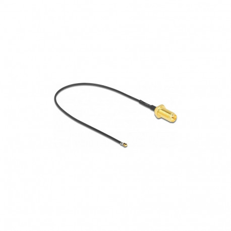 Delock antennikaabel RP-SMA pesa paneelile paigaldamiseks MHF 4L LK pistik 1.37 20cm keerme pikkus 1