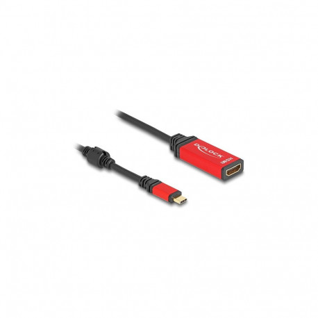 "DELOCK USB Type-C zu HDMI Adapter DP Alt Mode 8K 60 Hz mit HDR Funktion rot"