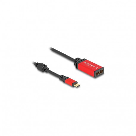 "DELOCK USB Type-C zu DisplayPort Adapter DP Alt Mode 8K 30 Hz mit HDR Funktion rot"
