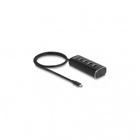 4-pordiline USB 10 Gbps jaotur USB Type-C™ ühenduse, 60cm kaabli ja iga pordi lülitiga