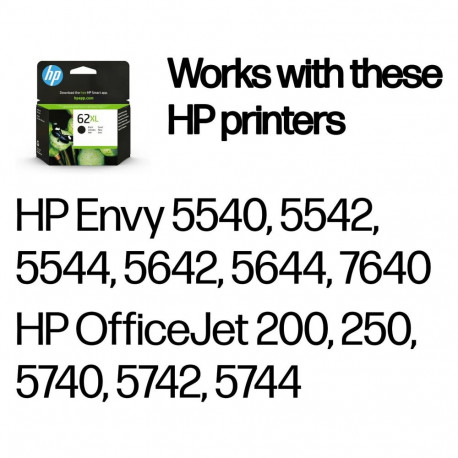 HP 62XL C2P05AE must tint, kuni 600 lehekülge