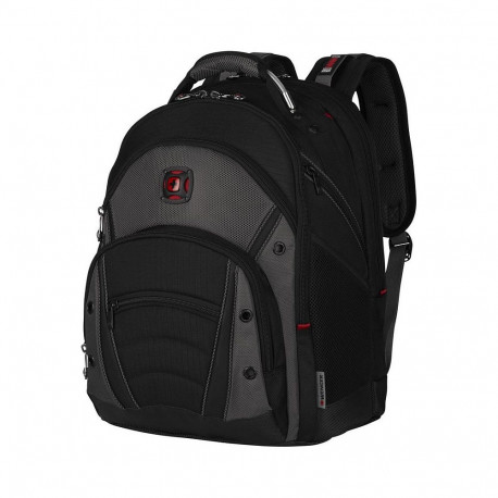 "WENGER Synergy Notebook Rucksack fuer 35.8 bis 39.6cm 14.1 bis 15.6Zoll Tablet. Laptop schwarz grau