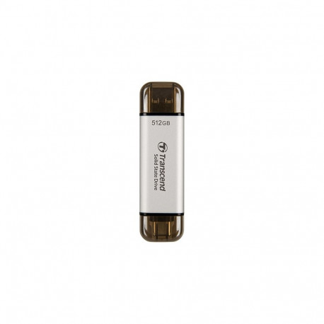 Transcend ESD310S 512GB väline SSD USB 10Gbps Type C/A hõbedane