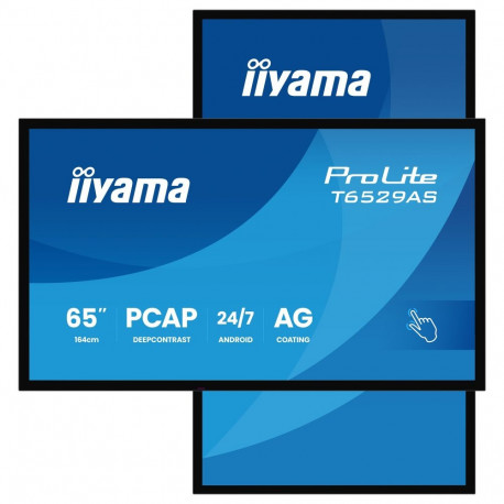 "IIYAMA DS T6529AS 164cm PCAP TOUCH 65''/3840x2160/2xHDMI/USB/USB-C 24/7"