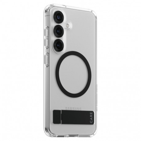 CARE Feature läbipaistev tugijalaga ja QI-ühilduv ümbris Galaxy S25