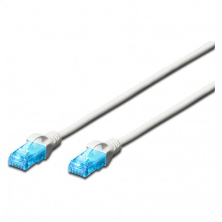 "DIGITUS Patchkabel RJ45 U/UTP Cat5e 1.00m weiß Hebelschutz Polybeutel"