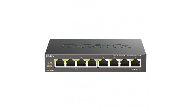 8P D-Link DGS-1008P/E metallist PoE+