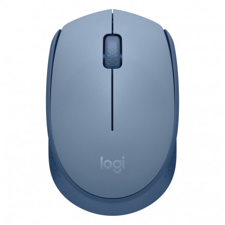 Logitech M171 mõlemakäeline juhtmevaba optiline hiir, 3 nupuga, 2.4 GHz, USB-vastuvõtja, sinine/hall