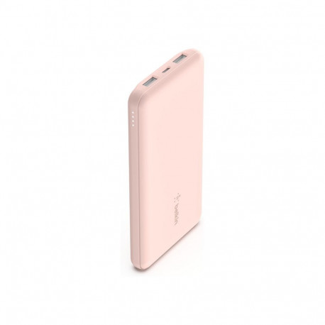 "Belkin BOOST CHARGE Powerbank, 10.000mAh 12W, USB-A & -C, rosa"