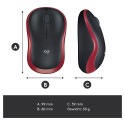 Logitech M185 juhtmevaba punane