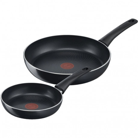 Tefal Generous Cook Frying Pan Set 2 Pieces 28cm 20cm Black