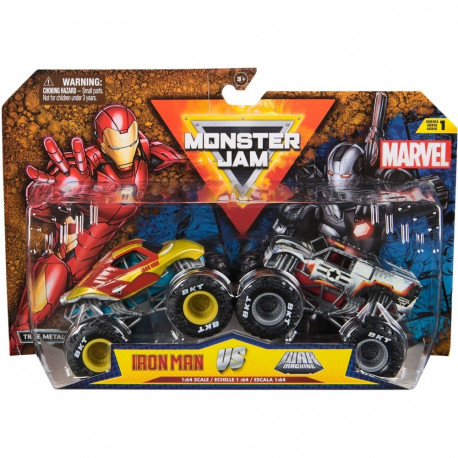 Monster Jam 2-pakk Iron Man vs. War Machine (Maßstab 1:64)