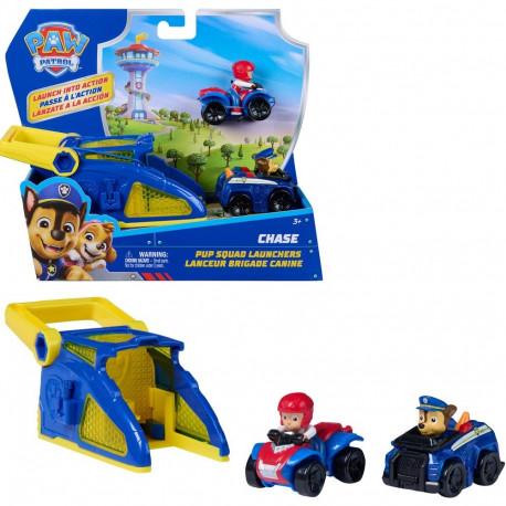 Paw Patrol lansseerija Pup Squad koos Chase'i ja Ryderi sõidukitega