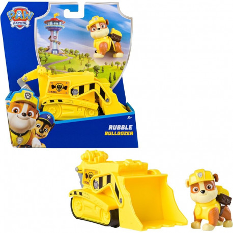 Paw Patrol - Baufahrzeug mit Rubble Spielfigur