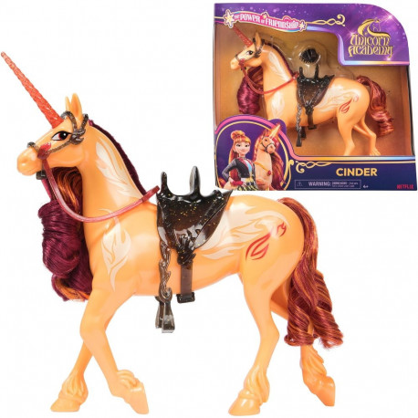 Unicorn Academy üksarvik Cinder 28cm päris juuste ja sabaga eemaldatava ohja- ja sadulavarustusega n