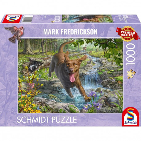 Mark Fredrickson: Hundeliebe - Frühlingsspaziergang mit Labrador Retriever (1000 Teile)