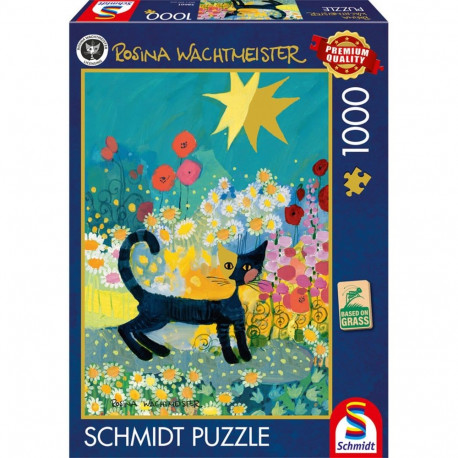 Rosina Wachtmeister: Katze im Blütenmeer (1000 Teile)