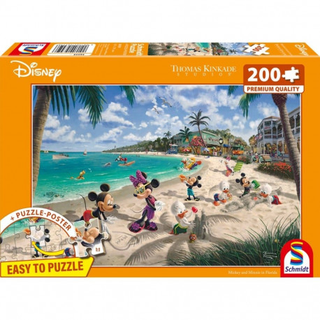 Schmidt Spiele Thomas Kinkade Studios: Disney - Mickey & Minnie in Florida (200 pieces)