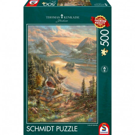 Thomas Kinkade Studios järveranna hiilgus (500 Teile)