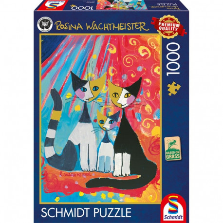 Schmidt Spiele Rosina Wachtmeister: Happy Cat Family (1000 pieces)