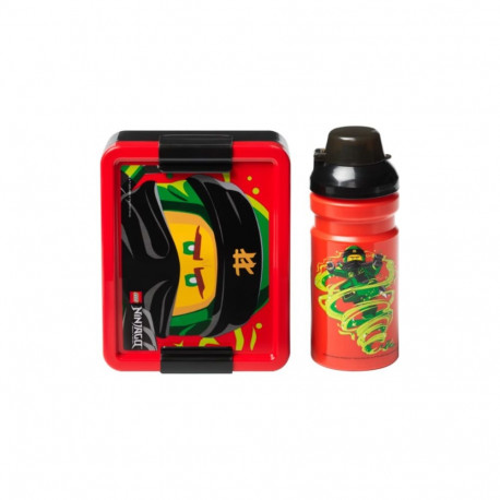 LEGO Lunch Box Set Ninjago  (rot/schwarz, 2-teilig, mit Trinkflasche)