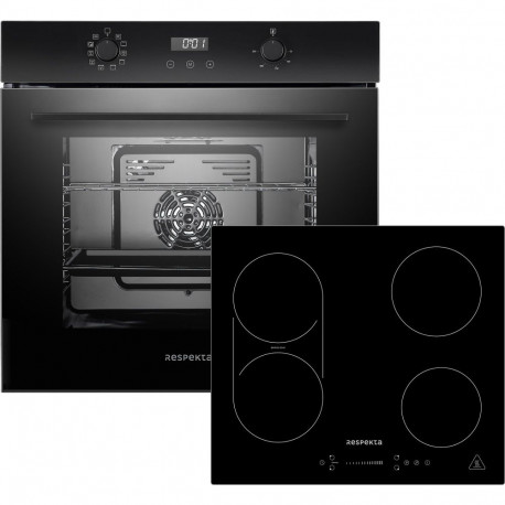Respekta ASET7006600I Built-in Oven and Hob Set Black