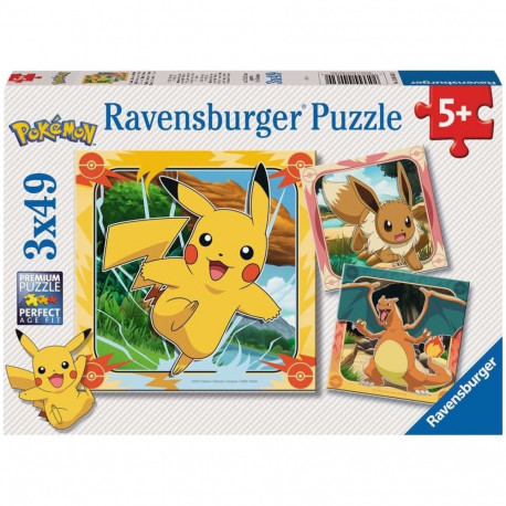 Ravensburger children's puzzle Pokémon (3x 49 pieces)