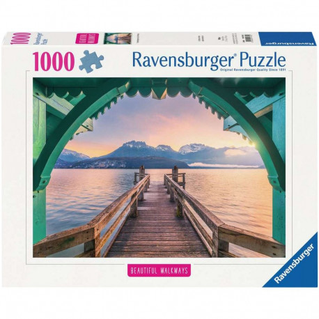 pusle kaunid jalutusrajad - romantiline kai Lac d'Annecy (1000 Teile)