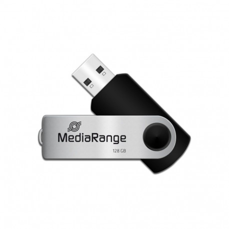 Flexi-Drive mälupulk 128GB USB-A 2.0, must/hõbe