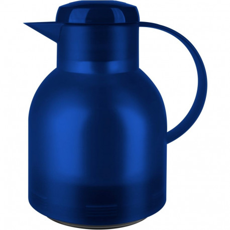 SAMBA Isolierkanne, 1 Liter (blau/transparent, QUICK PRESS Verschluss)