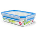 Emsa CLIP & CLOSE food storage container 0.8 liters (transparent/blue, rectangular, classic format)