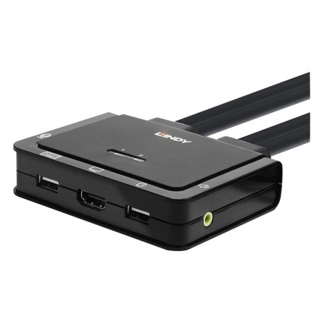 KVM-lüliti 2-pordiline HDMI 4K60 USB Type-C USB 2.0 helikaabliga