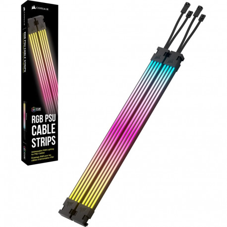 iCUE ARGB PSU Cable Strips (2x 240mm, für Netzteil-Kabel)
