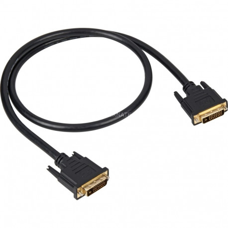 Sharkoon - kabel DVI-D - DVI-D (24+1) - 1m - czarny