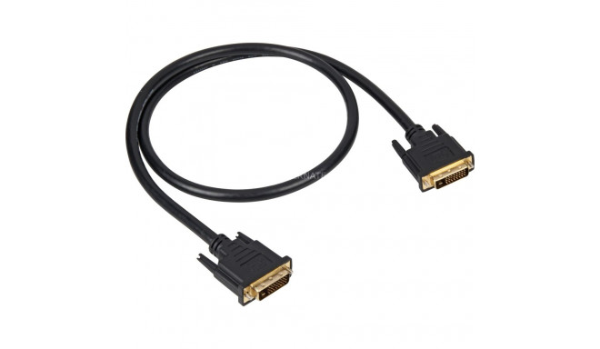 Kabel DVI-D > DVI-D (24+1) (schwarz, 1 Meter, Dual Link, 24+1)