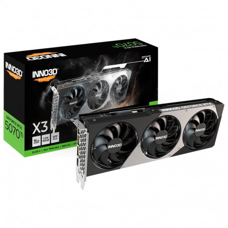 INNO3D Force RTX 5070 Ti X3, graphics card DLSS 4, 3x DisplayPort, 1x HDMI 2.1